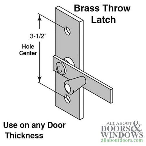 Throw Latch - 3-1/2 Inch Hole Center - Throw Latch - 3-1/2 Inch Hole Center