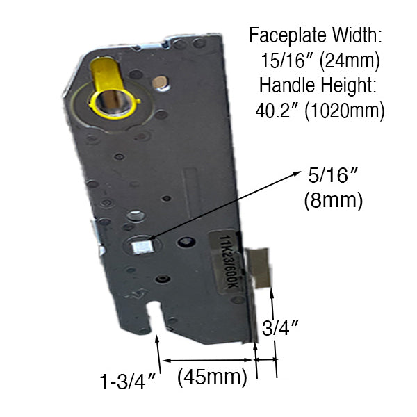 Hoppe Fuhr 24mm Key Operated Multipoint Lock - 1-3/4