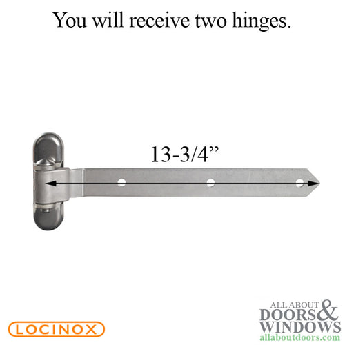 180 Degree 3-Way Locinox Adjustable Strap Hinge for Wooden Gates - 180 Degree 3-Way Locinox Adjustable Strap Hinge for Wooden Gates