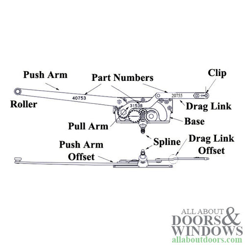 Truth Dual Arm Entrygard Casement Operator Left Hand Short Link Window Operator - Truth Dual Arm Entrygard Casement Operator Left Hand Short Link Window Operator