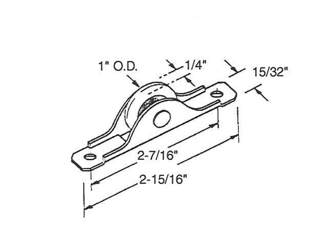 Discontinued Roller, Wardrobe Door, 1-3/8 Inch Nylon wheel - Discontinued Roller, Wardrobe Door, 1-3/8 Inch Nylon wheel