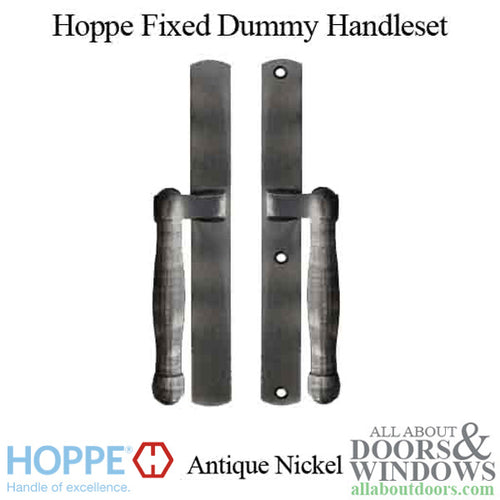 HOPPE HLS 9000 Sliding Door Handle Set Fixed Dummy Antique Nickel - HOPPE HLS 9000 Sliding Door Handle Set Fixed Dummy Antique Nickel