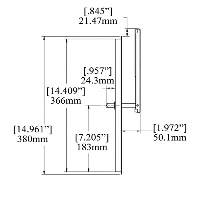 HOPPE Folding Handle and Pull for Lift and Slide Door System - Alpine Frost - HOPPE Folding Handle and Pull for Lift and Slide Door System - Alpine Frost