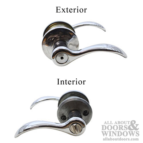 Kwikset 724PML-26 Pembroke Privacy Lock - Chrome - Kwikset 724PML-26 Pembroke Privacy Lock - Chrome