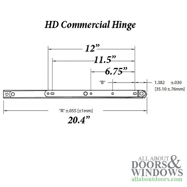 4 Bar Commercial Window Hinge, 7/8 x 20 in. Heavy Duty Window Track, Truth - Stainless Steel - 4 Bar Commercial Window Hinge, 7/8 x 20 in. Heavy Duty Window Track, Truth - Stainless Steel