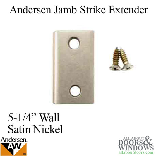 Andersen Jamb Strike Extender, 1-3/32" - Satin Nickel