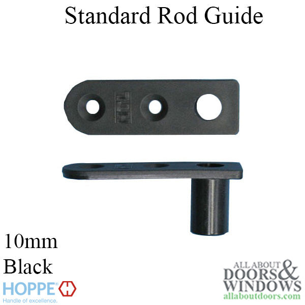 Hoppe Multipoint Flushbolt Rod Guide Standard 10mm Black - Hoppe Multipoint Flushbolt Rod Guide Standard 10mm Black