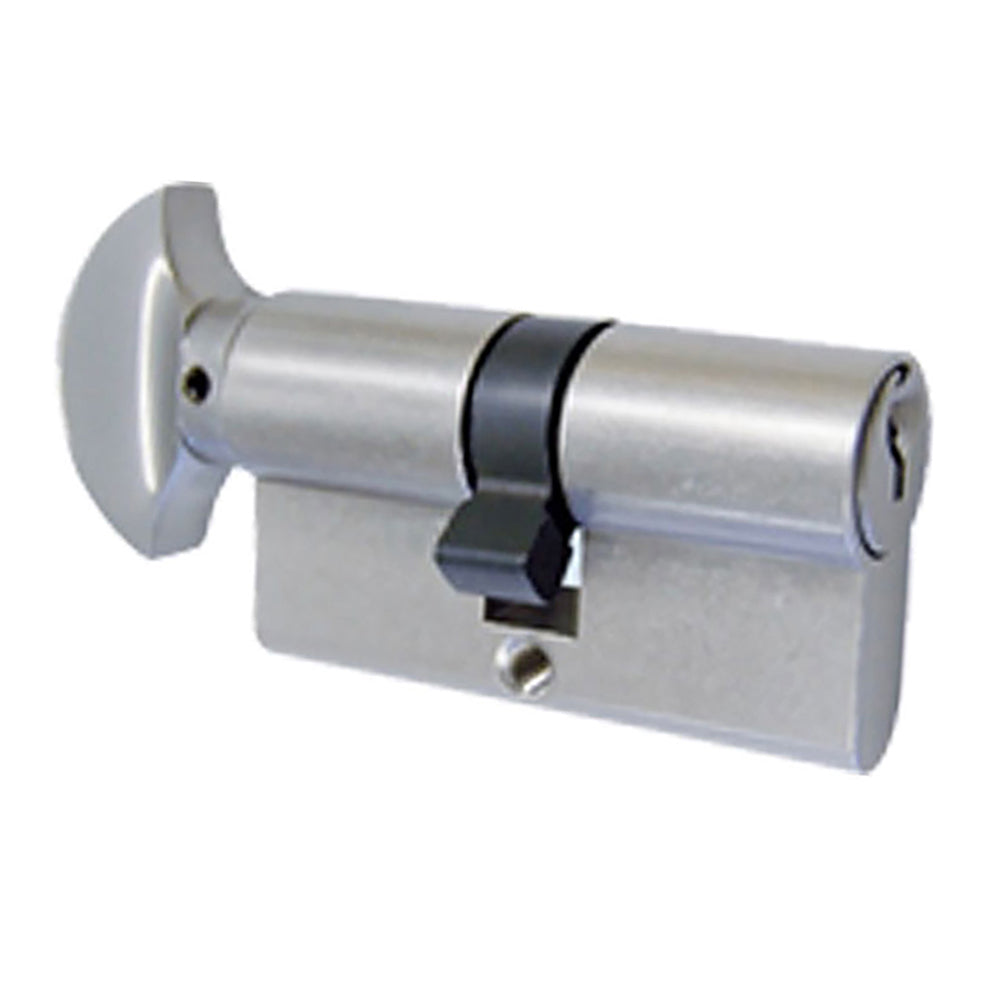 50/50 Key/TT 100mm Euro profile cylinder - Satin Nickel - 50/50 Key/TT 100mm Euro profile cylinder - Satin Nickel