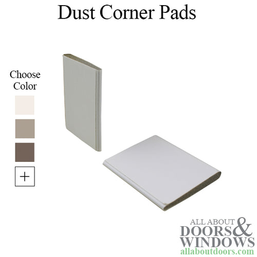Corner Dust Pad, 1-5/8 x 2, Adhesive Back - Choose Color - Corner Dust Pad, 1-5/8 x 2, Adhesive Back - Choose Color