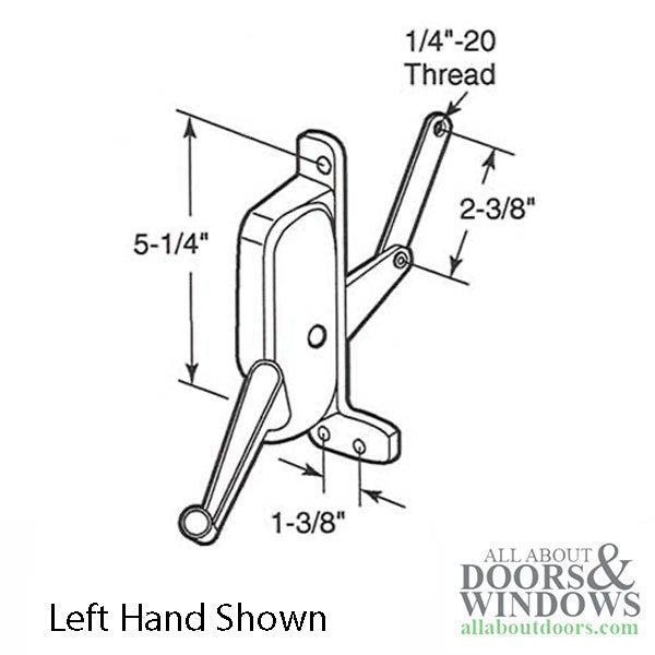 Operator, Type 2 Awning Window, Aluminum,  Look-Rusco  LH 5-1/4 inch - Operator, Type 2 Awning Window, Aluminum,  Look-Rusco  LH 5-1/4 inch