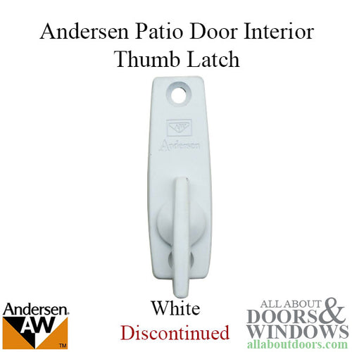 Old Style Patio Door Interior Thumb Latch - White - Old Style Patio Door Interior Thumb Latch - White