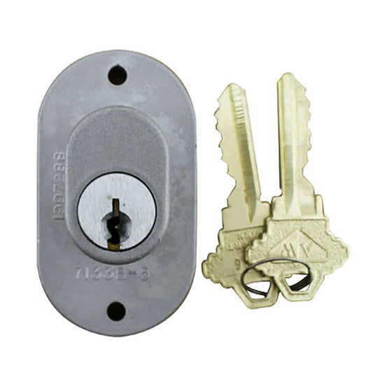 Andersen Perma-Shield Gliding Doors - Lock Housing with Keys - 3 Panel - Silver Satin
