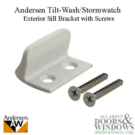 Andersen Exterior Sill Stormwatch Bracket w/ Screws - White