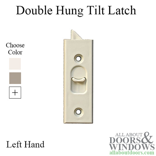 Double Hung Tilt latch, Left Hand - CHOOSE COLOR