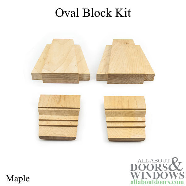 Oval Block Kit,  Key  4-9/16 -  Maple - Oval Block Kit,  Key  4-9/16 -  Maple