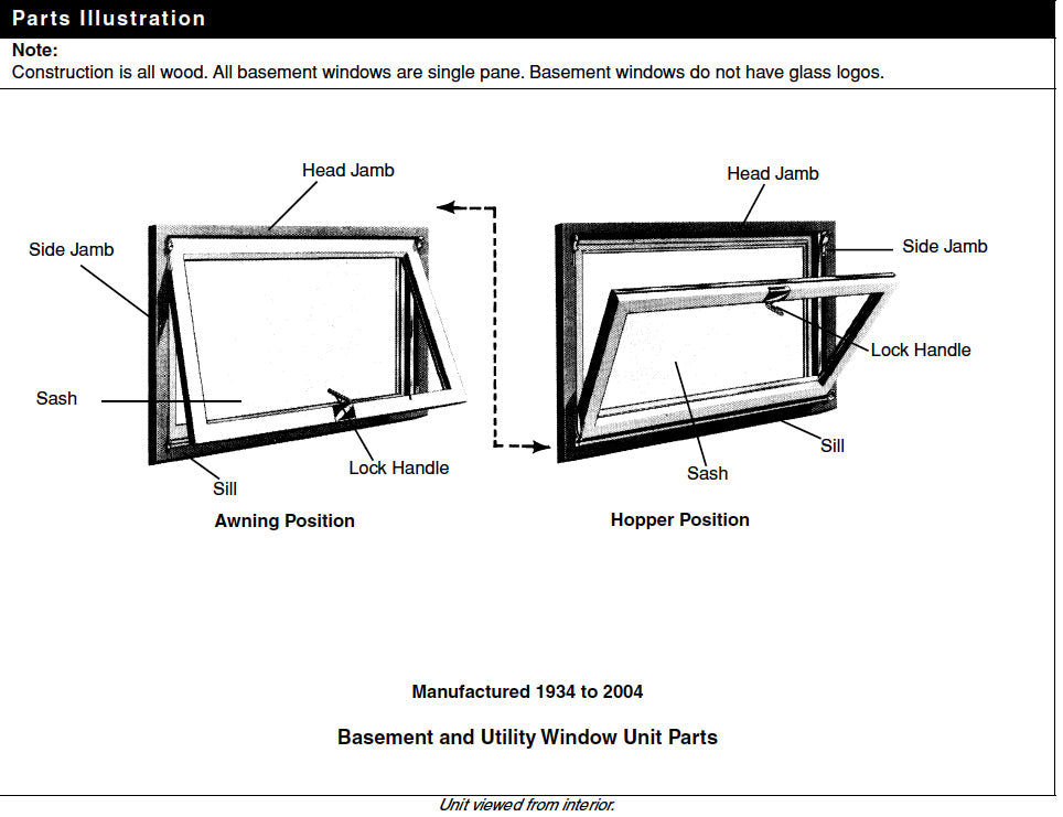 Head Hinge - Left 7205-1, Andersen Basement / Utility window - Head Hinge - Left 7205-1, Andersen Basement / Utility window