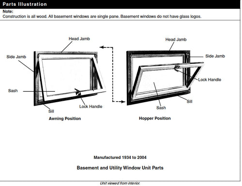 Head Hinge - Left 7205-1, Andersen Basement / Utility window - Head Hinge - Left 7205-1, Andersen Basement / Utility window