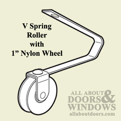 Spring Tension Roller Assembly with 1 Inch Nylon Wheel for Sliding Screen Door - Spring Tension Roller Assembly with 1 Inch Nylon Wheel for Sliding Screen Door