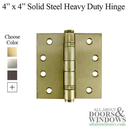 4 x 4 Inch Solid Steel, Square Corner, Heavy Duty, 2 Ball Bearings - Choose Finish