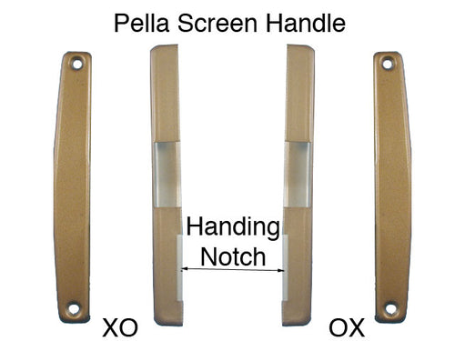 Pella Handle Set, Patio Screen Door - Copperite - Choose Handing - Pella Handle Set, Patio Screen Door - Copperite - Choose Handing