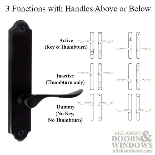 G-U Venice Handle and 45mm Plate Series, Zamac, Dummy, No Key, No Thumbturn (Handles DO NOT Move), Choose Color - G-U Venice Handle and 45mm Plate Series, Zamac, Dummy, No Key, No Thumbturn (Handles DO NOT Move), Choose Color