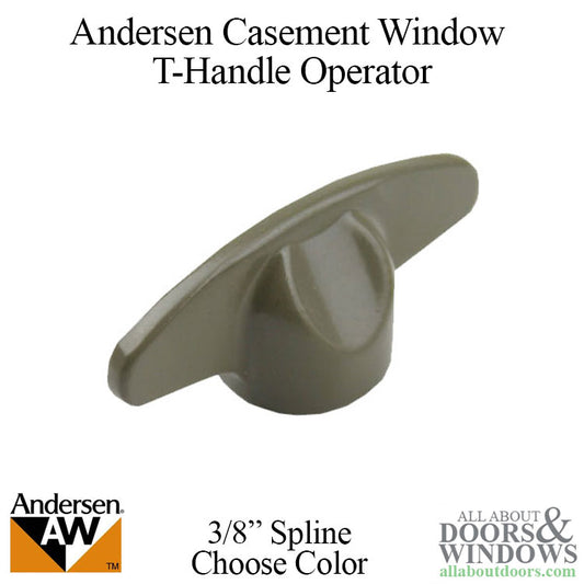 Andersen T-Handle 3/8 spline Casement / Awning windows - 2 colors