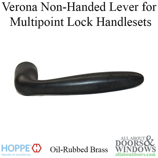 Verona Non-Handed Lever Handle for Multipoint Lock Handlesets - Oil-Rubbed Brass