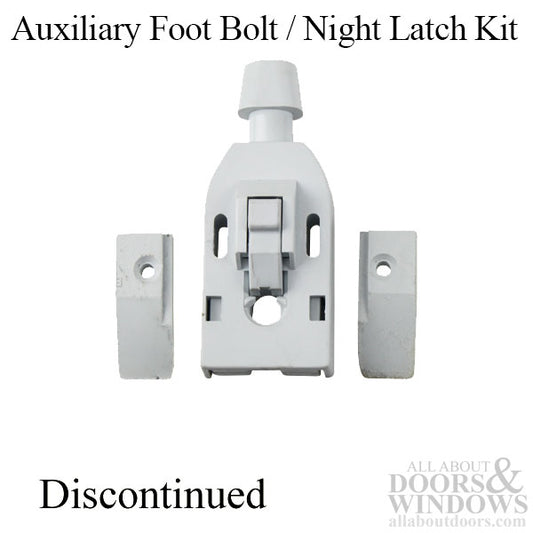 Silver Line Auxiliary Foot Bolt Night Latch Kit White