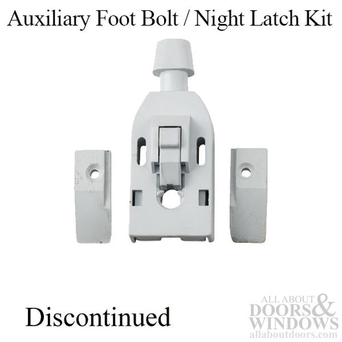 Silver Line Auxiliary Foot Bolt Night Latch Kit White - Silver Line Auxiliary Foot Bolt Night Latch Kit White