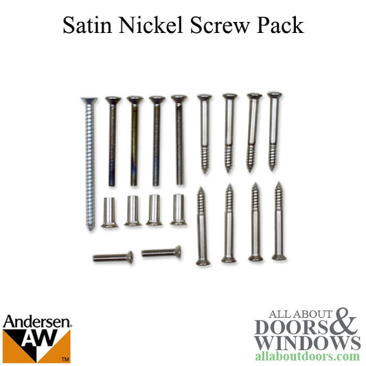 Satin Nickel Screw Pack for Perma Shield Gliding Door Newbury Handle Set