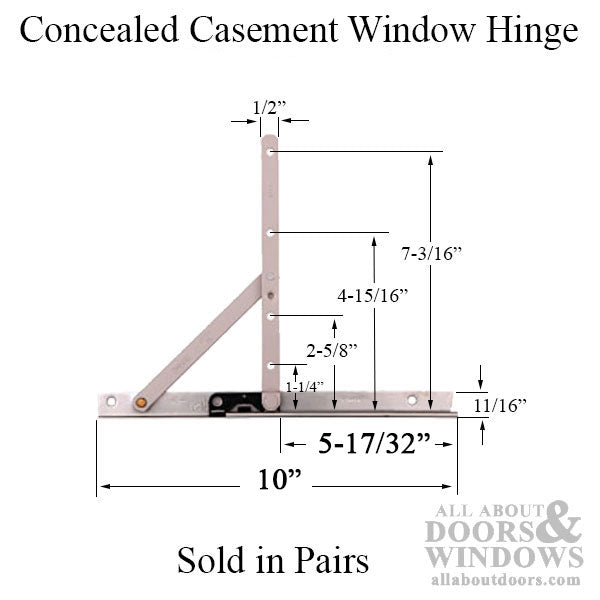 Truth Casement Hinge  5-17/32  Opening- Pairs - Truth Casement Hinge  5-17/32  Opening- Pairs