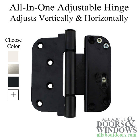 3-5/8 x 4 Adjustable Hinge, All in one (V-H) NRP Door, Steel Base