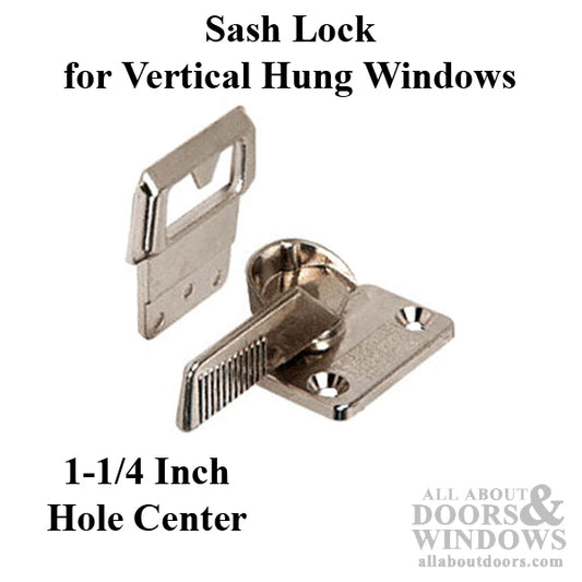 Sash Lock - Vinyl and Aluminum Sash Hardware, Diecast - Brite Zinc