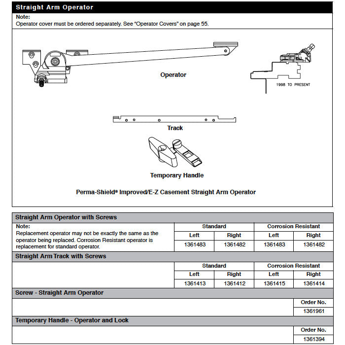 Andersen Window Straight Arm Operator Channel / Track - Right Hand - Corrosion Resistant - Andersen Window Straight Arm Operator Channel / Track - Right Hand - Corrosion Resistant