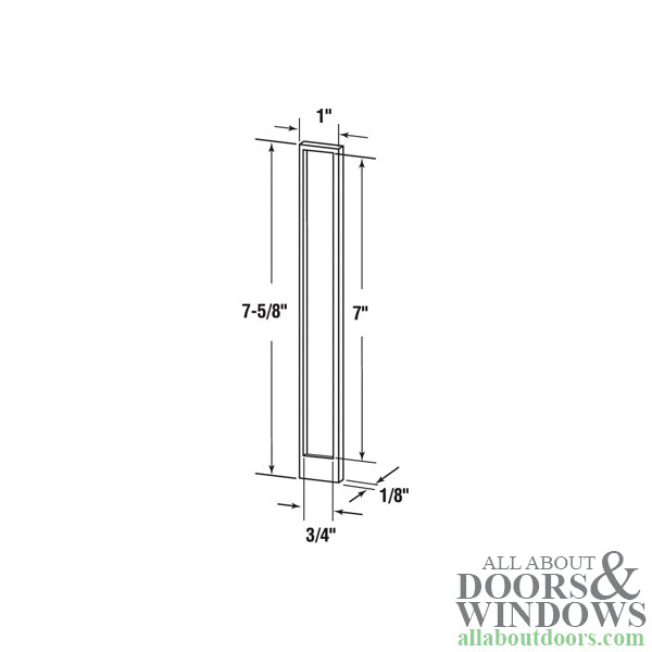 Sliding Patio Glass Door Shim Plates for 7/8 Inch Thick Doors, Black - Sliding Patio Glass Door Shim Plates for 7/8 Inch Thick Doors, Black