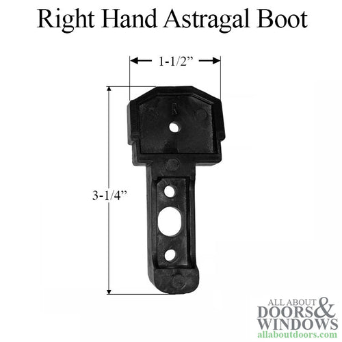 Right hand astragal boot - Right hand astragal boot