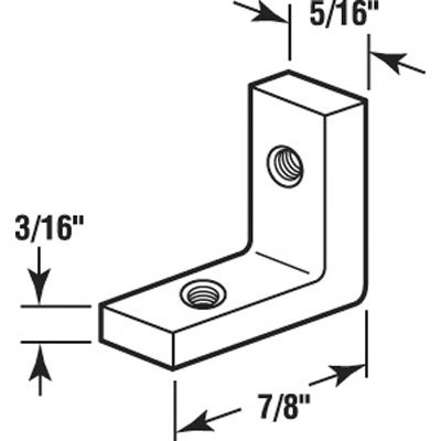 Shower Door Frame Corners With Screws 7/8