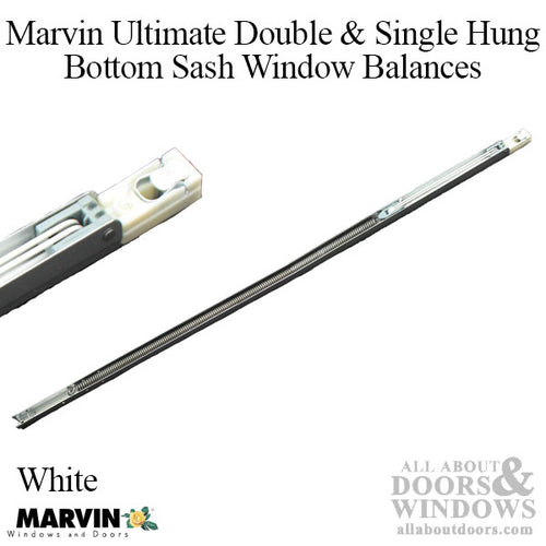 Marvin Ultimate Double and Single Hung Window Bottom Sash Balances, White - Choose Options - Marvin Ultimate Double and Single Hung Window Bottom Sash Balances, White - Choose Options