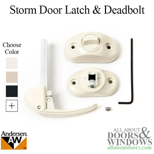 Andersen Emco Interior Latch & Deadbolt for Storm Door - Choose Color - Andersen Emco Interior Latch & Deadbolt for Storm Door - Choose Color