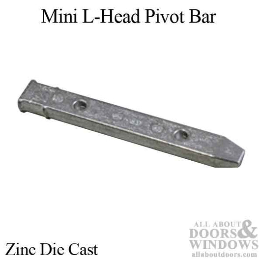 Pivot Bar, 2-1/2", 2 hole, Mini L-head, Zinc Die Cast