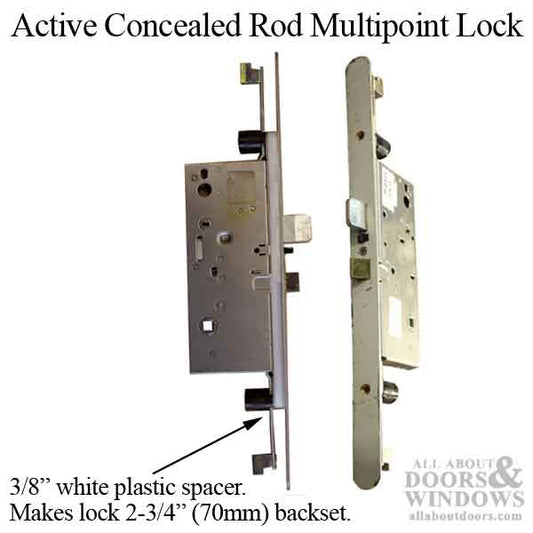 Peachtree Active Concealed Multi-Point Lock Rod with 70/92 Radius Faceplate