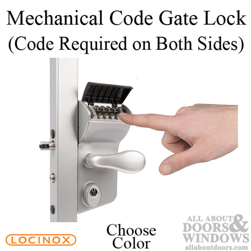 Locinox Vinci Surface-Mounted Mechanical Code Lock (Both Sides) for Gates - Locinox Vinci Surface-Mounted Mechanical Code Lock (Both Sides) for Gates