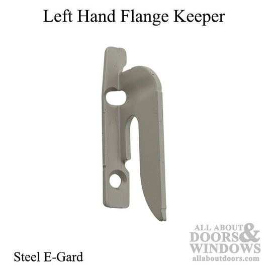 Sash Lock Hook, Flange Keeper, Left Hand - Steel E-Gard