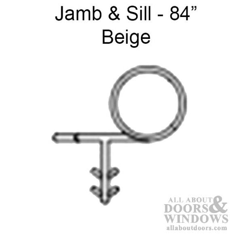 Marvin Casement Window Bulb Weather Strip Jamb and Sill 84 Inch Beige - Marvin Casement Window Bulb Weather Strip Jamb and Sill 84 Inch Beige