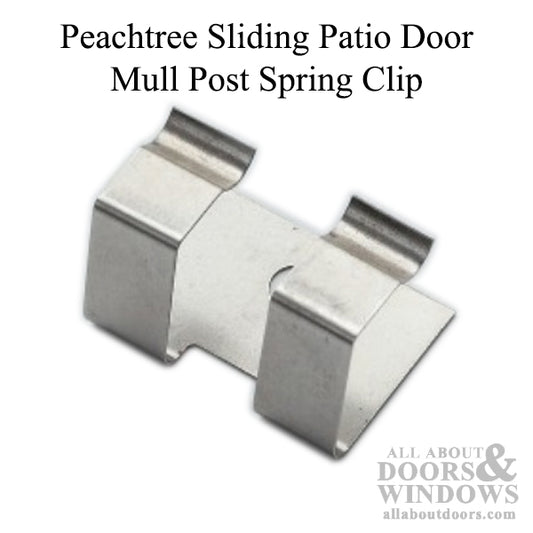 Peachtree Sliding Patio Door (Ariel) - Fixed Interior Wood Panel Liner - Mull Post Spring Clip