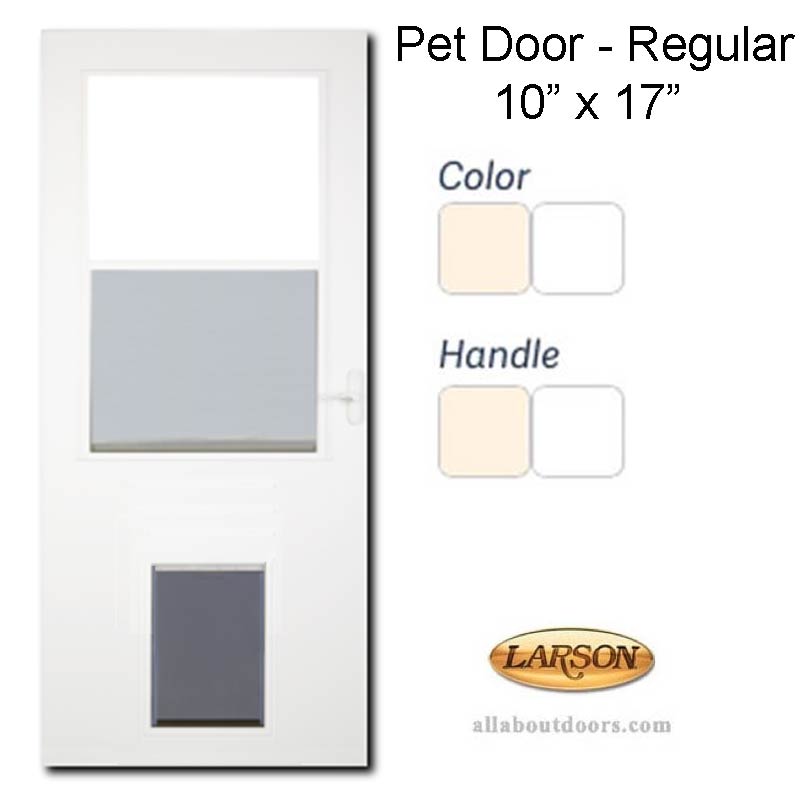 Larson Built in Pet Door, 10 x 17 Flap Opening, Storm Door - Larson Built in Pet Door, 10 x 17 Flap Opening, Storm Door