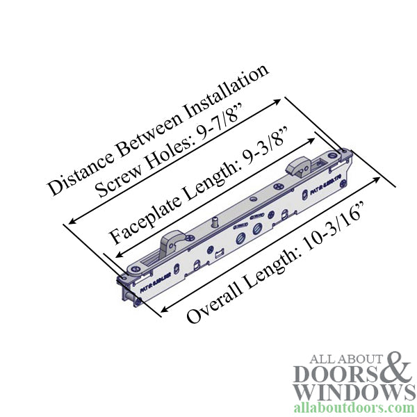 2 Point Mortise Lock for Sliding Patio Door - 2 Point Mortise Lock for Sliding Patio Door