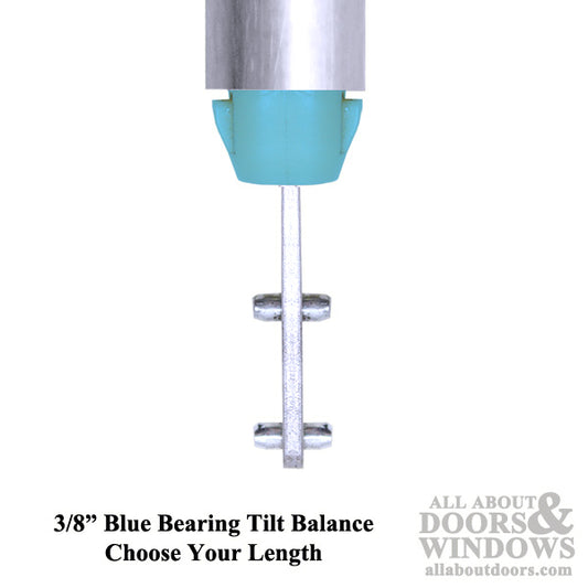 3/8 Inch Spiral Tilt-In Window Balance Rod with Blue Bearing and Double Pins