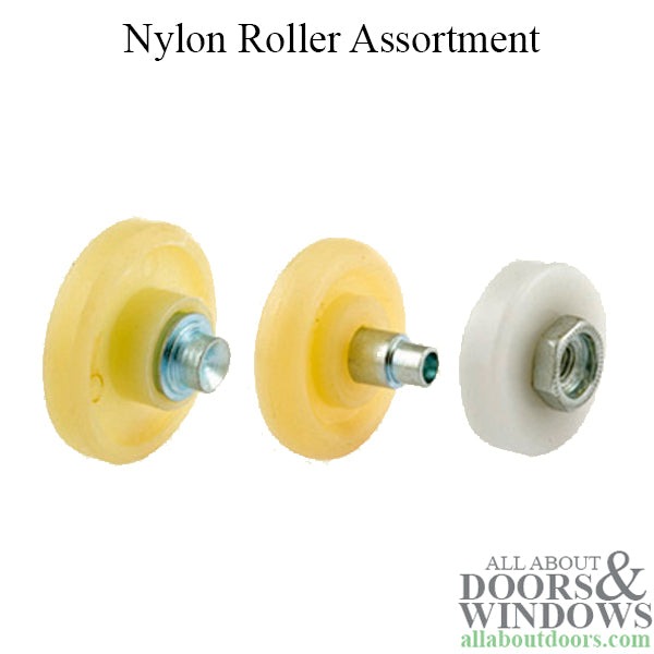 Nylon Roller Assortment with 6 Rollers for Sliding Screen Door - Nylon Roller Assortment with 6 Rollers for Sliding Screen Door