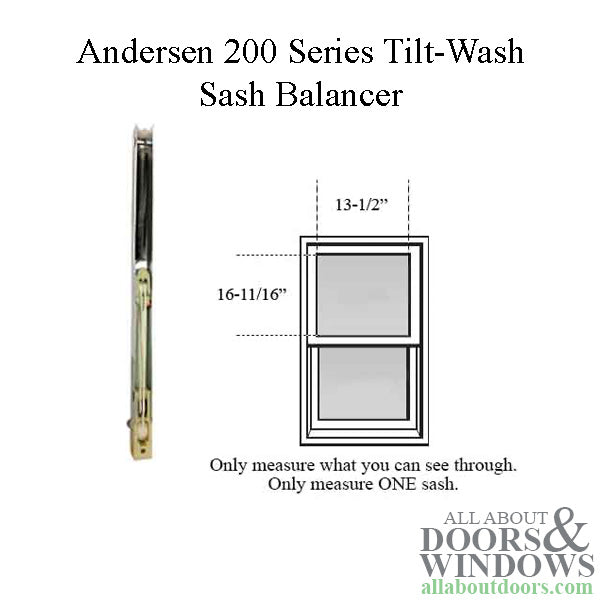 Andersen 200 Series Tilt-Wash Double Hung Sash Balancer M336 - Andersen 200 Series Tilt-Wash Double Hung Sash Balancer M336